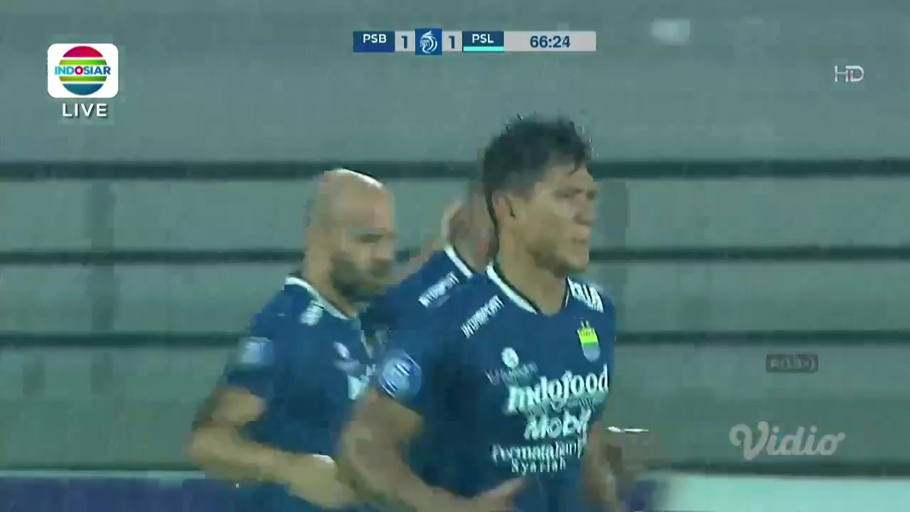 IDN ISL Persib Bandung Vs Persela Lamongan David Aparecido da Silva Goal in 66 min, Score 1:1