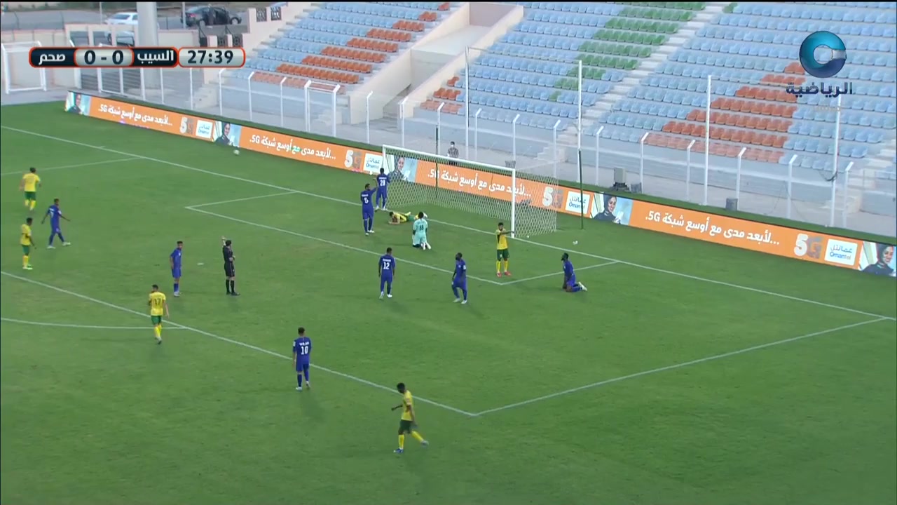 OMA PL Al-Seeb Vs Saham Abdulaziz Al Muqbali Goal in 28 min, Score 1:0