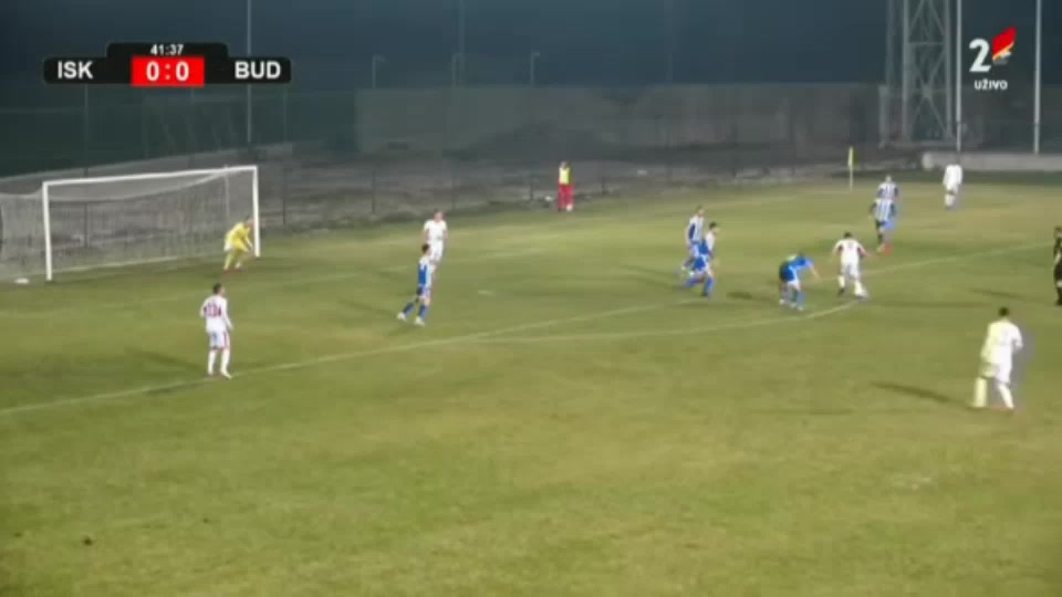 MNE D1 FK Iskra Danilovgrad Vs FK Buducnost Podgorica Vilijan Goal in 42 min, Score 1:0