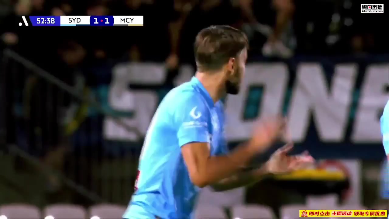 AUS D1 Sydney FC Vs Melbourne City Milos Ninkovic Goal in 54 min, Score 1:1