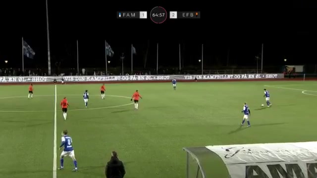 DEN D1 Fremad Amager Vs Esbjerg Marcussen Goal in 67 min, Score 2:2