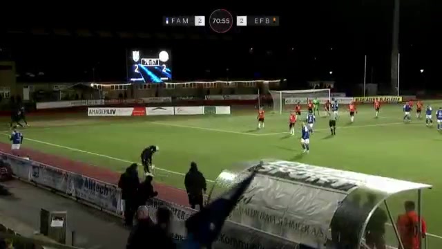 DEN D1 Fremad Amager Vs Esbjerg Lucas Haren Goal in 73 min, Score 3:2