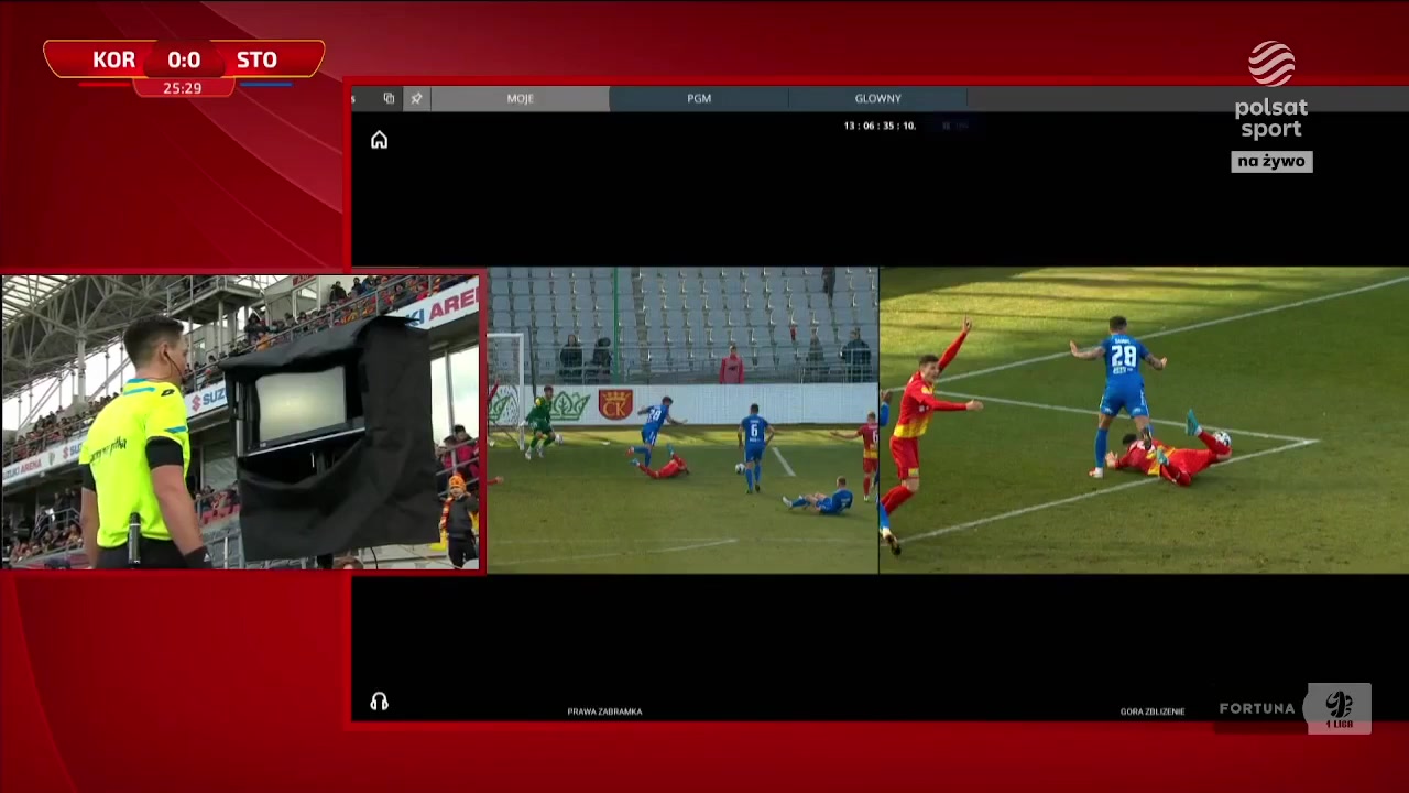POL D1 Korona Kielce Vs OKS Stomil Olsztyn Frączczak Goal in 27 min, Score 1:0