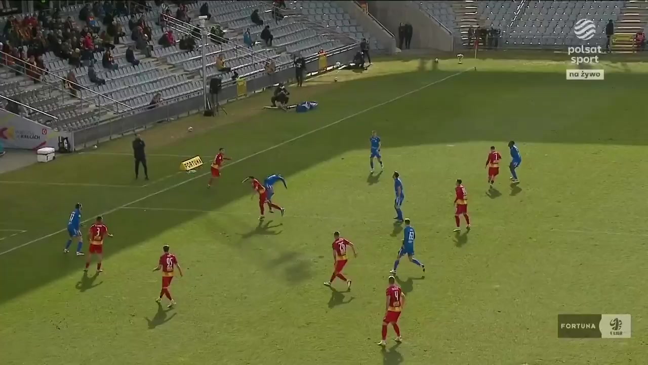 POL D1 Korona Kielce Vs OKS Stomil Olsztyn Mikita Goal in 45+ min, Score 1:1