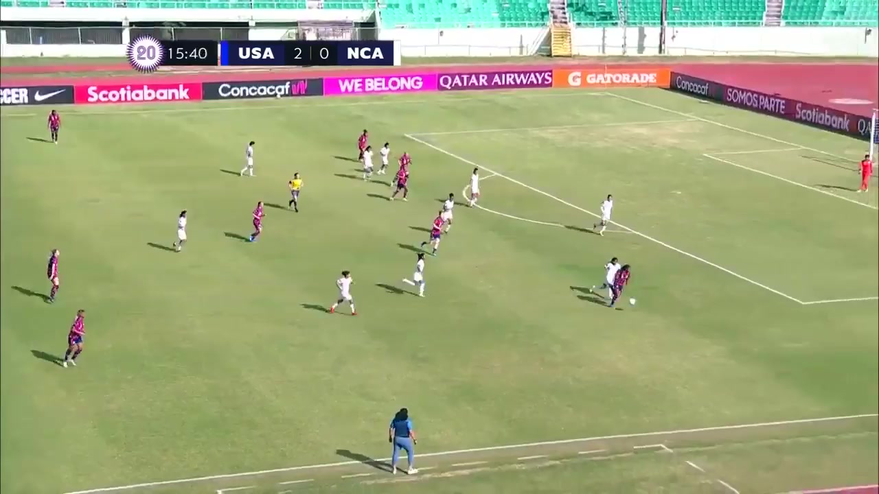 CNCF WU20 USA (w) U20 Vs Nicaragua (w) U20 Sarah Jackson Goal in 15 min, Score 3:0