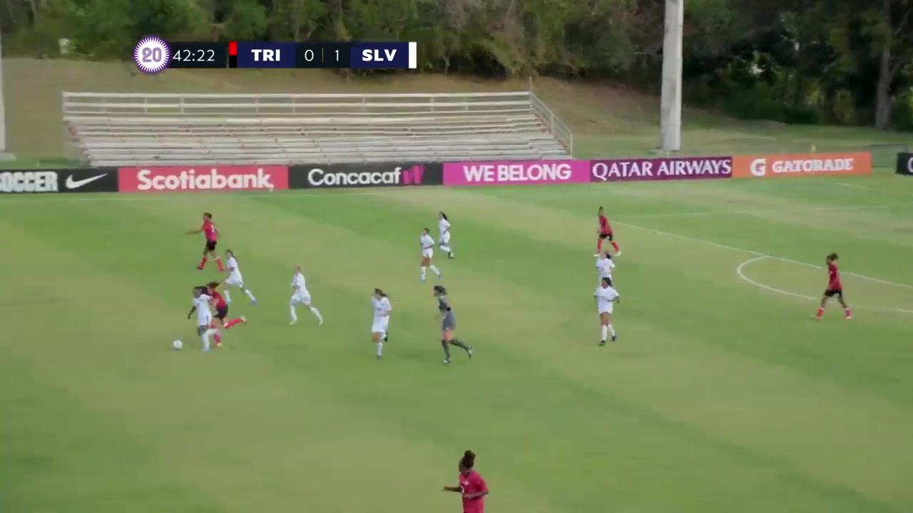 CNCF WU20 Trinidad Tobago (w) U20 Vs El Salvador (w) U20 Jimena Uribe Goal in 42 min, Score 0:2