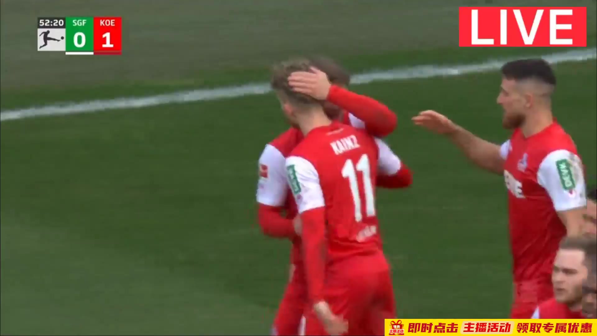 8 Greuther Furth Vs FC Koln 53 skor gol Florian Kainz, skor 0:1