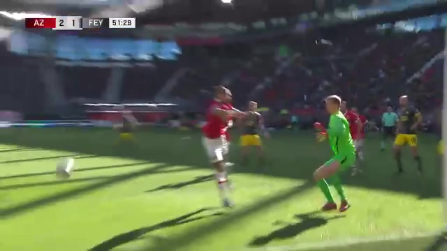 HOL D1 AZ Alkmaar Vs Feyenoord 51 phút Lutsharel GeertruidaVào, ghi bàn 2:1