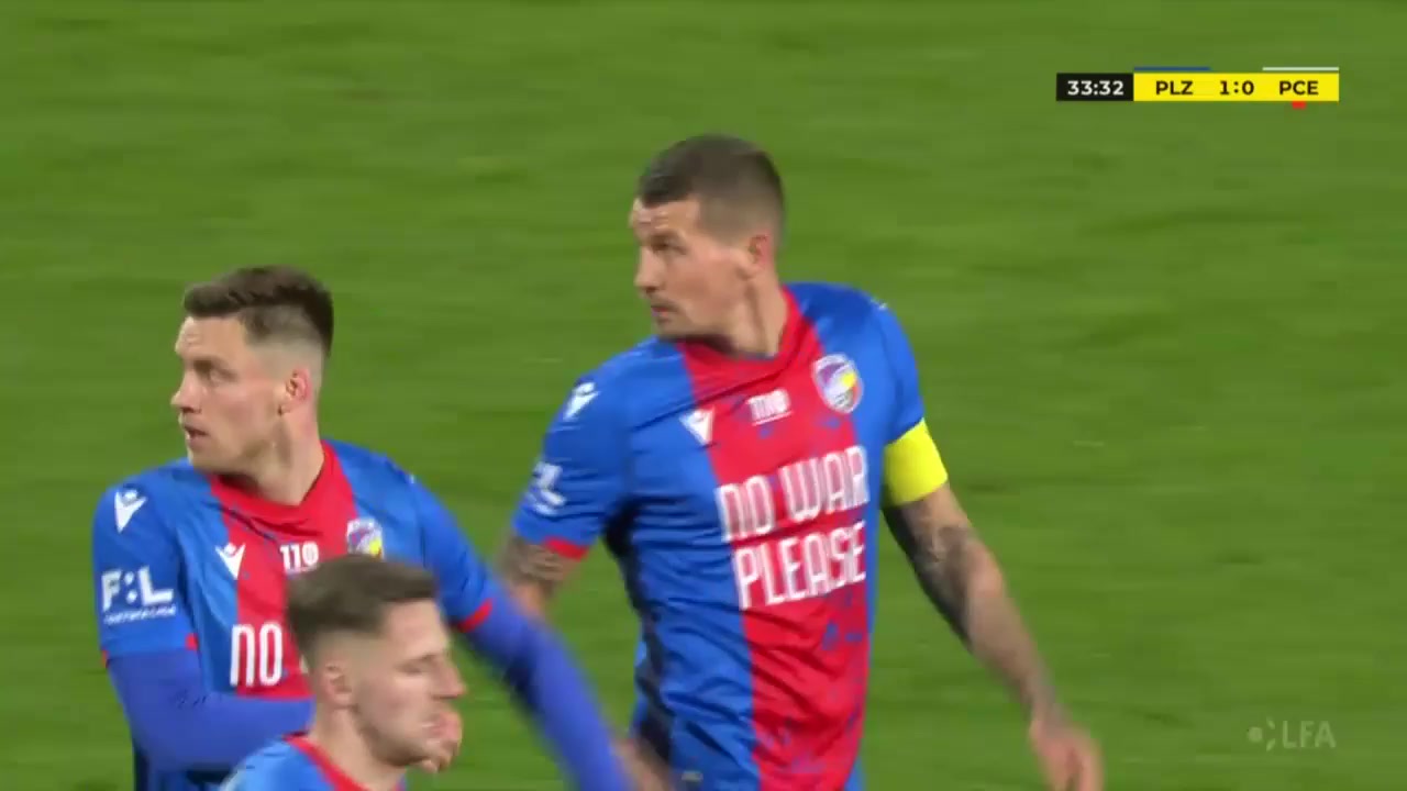 CZE D1 FC Viktoria Plzen Vs Pardubice 33 ทำประตู Lukas Hejda ประตู, ทำคะแนน 1:0