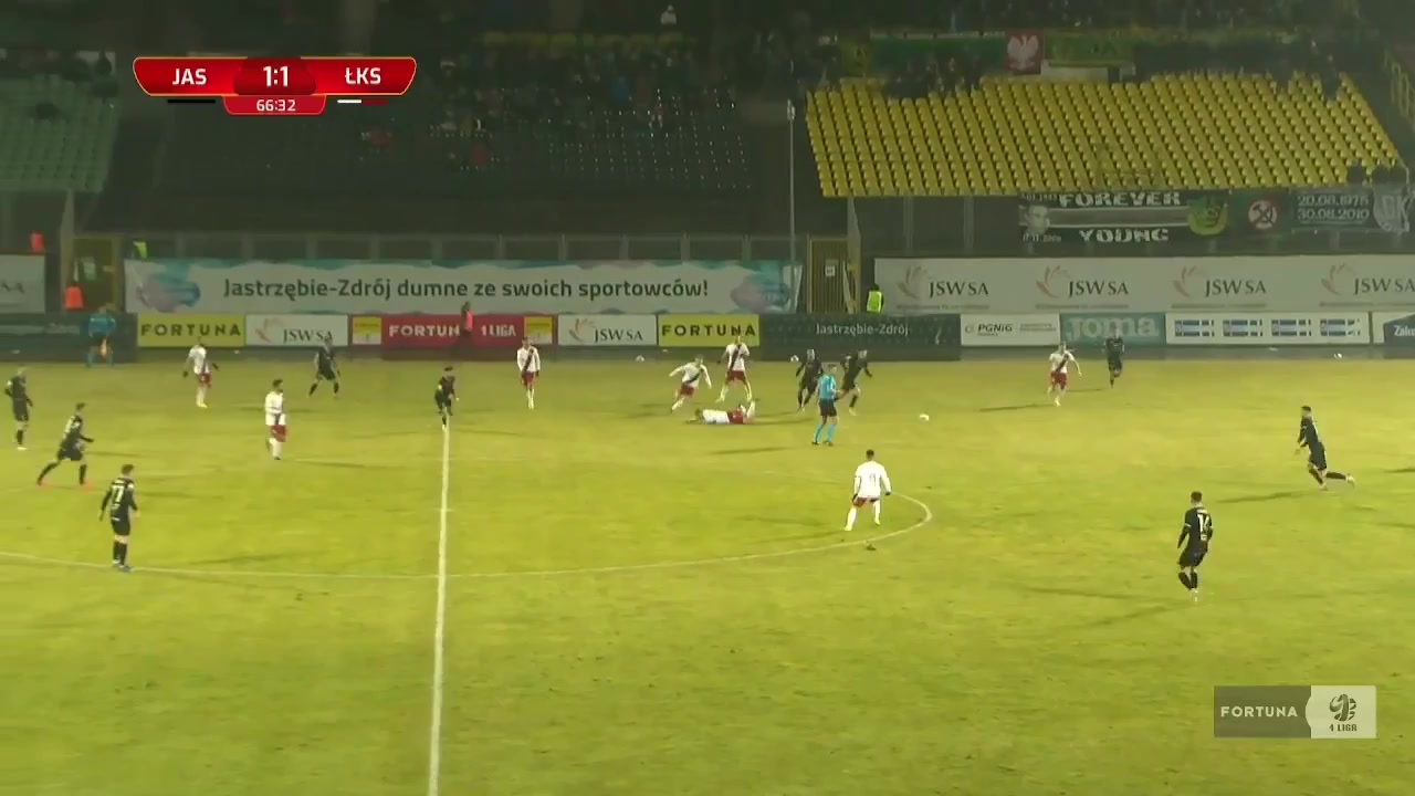POL D1 GKS Jastrzebie Vs LKS Lodz  Goal in 69 min, Score 2:1