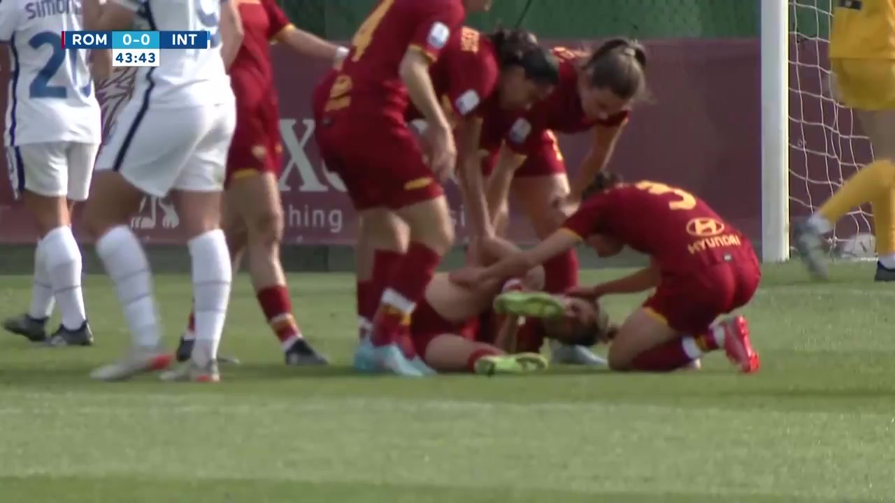 IWD1 Roma CF (w) Vs Inter Milan (w)  Goal in 44 min, Score 1:0