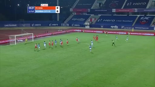 ISL FC Goa Vs Mumbai City 33 phút Mehtab SinghVào, ghi bàn 0:1