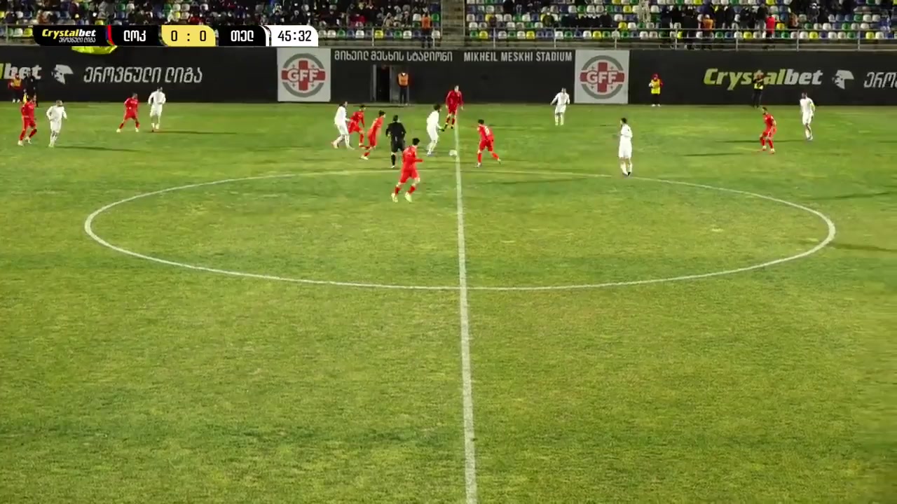 GEO D1 Lokomotiv Tbilisi Vs FC Telavi Temur Chogadze Goal in 47 min, Score 0:1