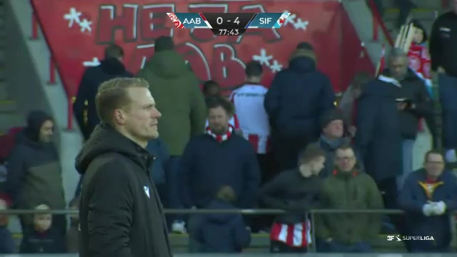 DEN SASL Aalborg Vs Silkeborg 78 ทำประตู Niclas Jensen Helenius ประตู, ทำคะแนน 0:4