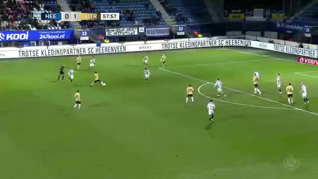 HOL D1 SC Heerenveen Vs FC Utrecht Bart Ramselaar Goal in 58 min, Score 0:1