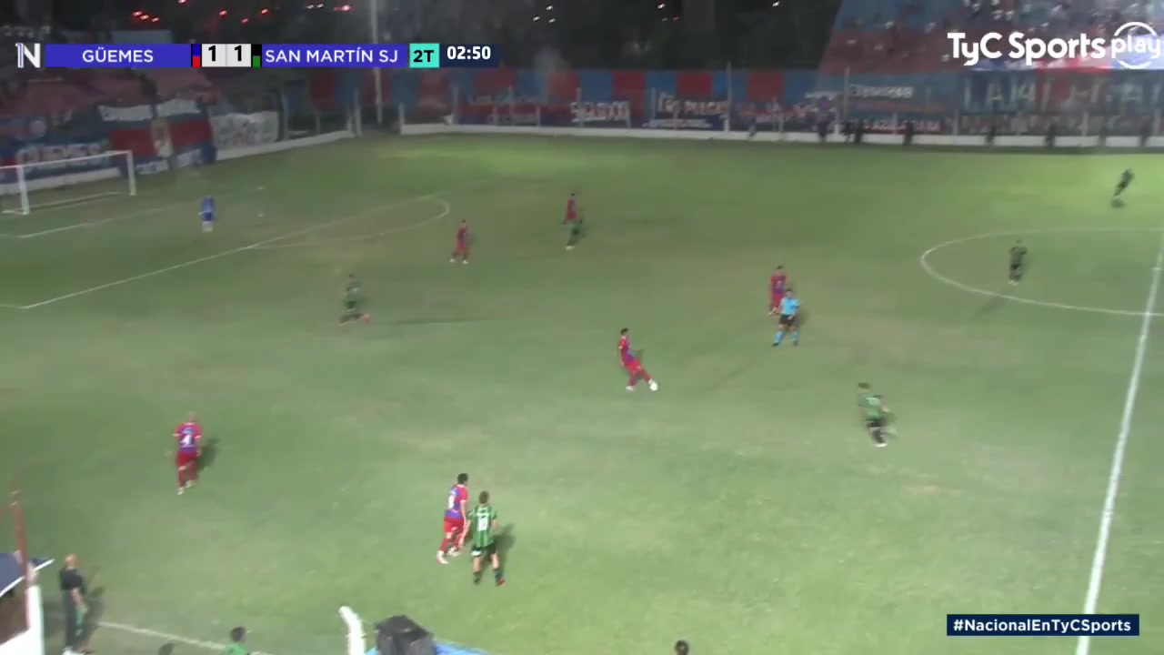 ARG D2 Club Atletico Guemes Vs San Martin San Juan 50 ทำประตู  ประตู, ทำคะแนน 1:2