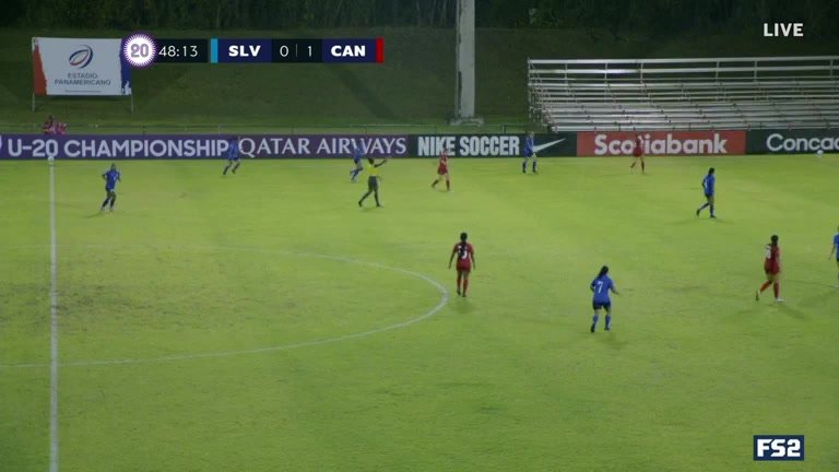 CNCF WU20 El Salvador (w) U20 Vs Canada (w) U20  Goal in 50 min, Score 0:2