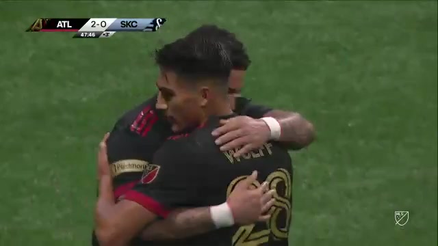 MLS Atlanta United Vs FC Kansas City Dom Dwyer Goal in 45+ min, Score 2:0