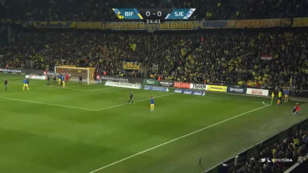 DEN SASL Brondby IF Vs Sonderjyske 24 ทำประตู  ประตู, ทำคะแนน 1:0