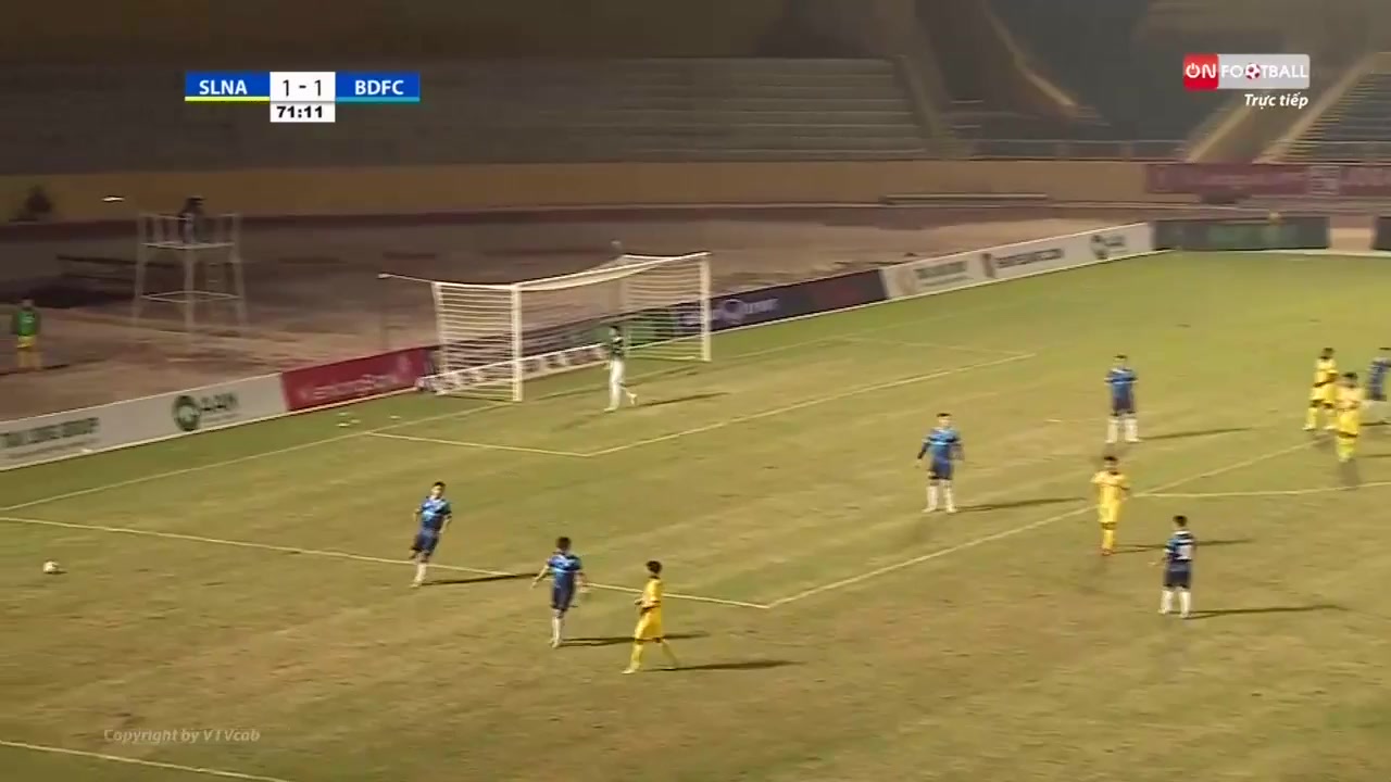 V.League 1 Song Lam Nghe An Vs Topenland Binh Dinh Jeremie Dwayne Lynch Goal in 73 min, Score 1:2
