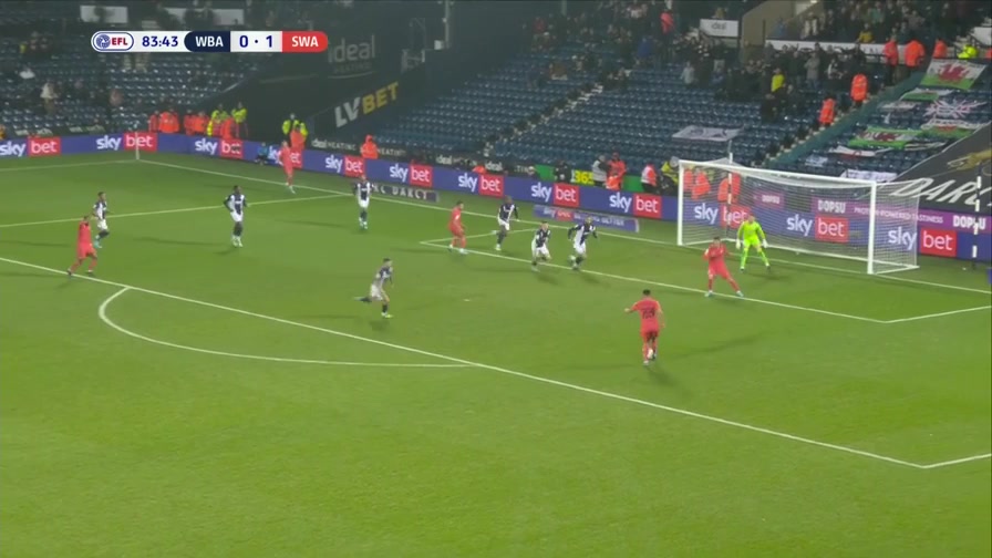 ENG LCH West Bromwich(WBA) Vs Swansea City 85 ทำประตู  ประตู, ทำคะแนน 0:2