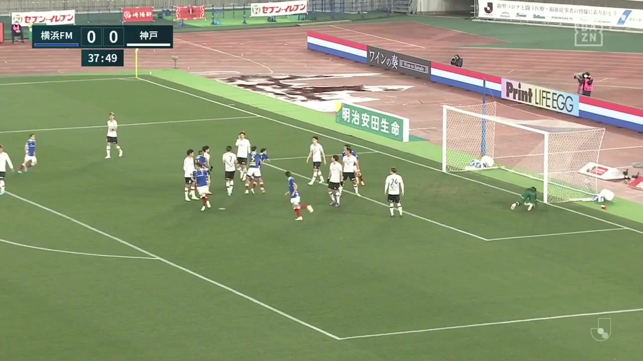 JPN D1 Yokohama Marinos Vs Vissel Kobe 37 ทำประตู Takuma Nishimura ประตู, ทำคะแนน 1:0