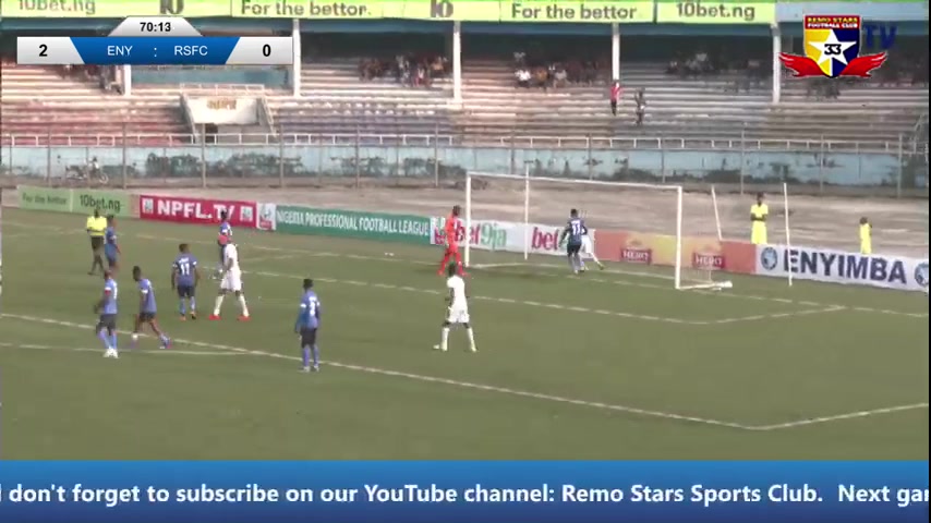 949 Enyimba Vs Remo Stars 71 skor gol , skor 2:1