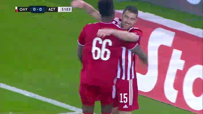 GRE D1 Olympiakos Piraeus Vs Asteras Tripolis 53 phút Georgios MasourasVào, ghi bàn 1:0