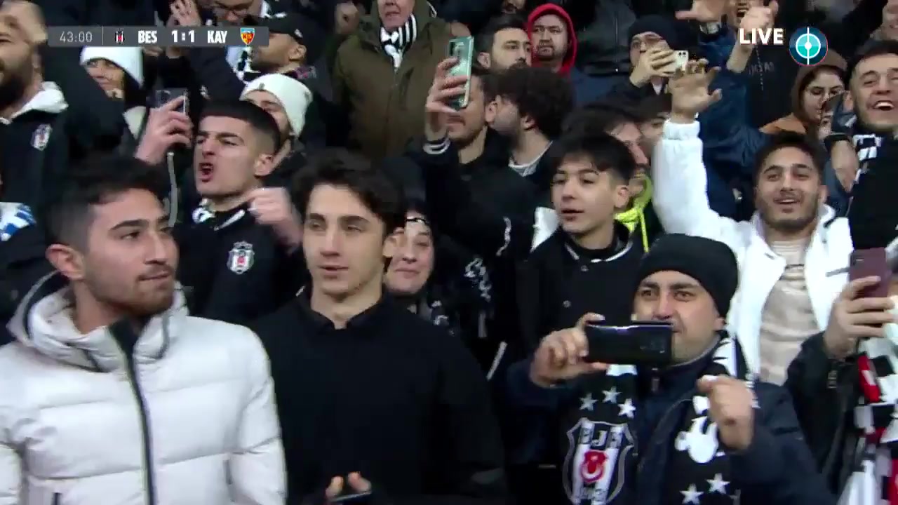 TUR Cup Besiktas JK Vs Kayserispor Valentin Rosier Goal in 42 min, Score 1:1