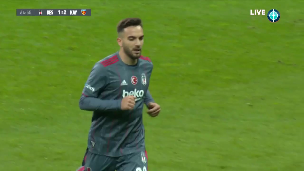 TUR Cup Besiktas JK Vs Kayserispor  Goal in 66 min, Score 1:2