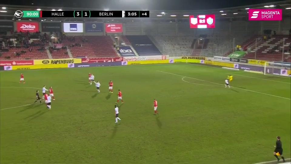 GER D3 Hallescher FC Vs BFC Viktoria 1889  Goal in 94 min, Score 4:1