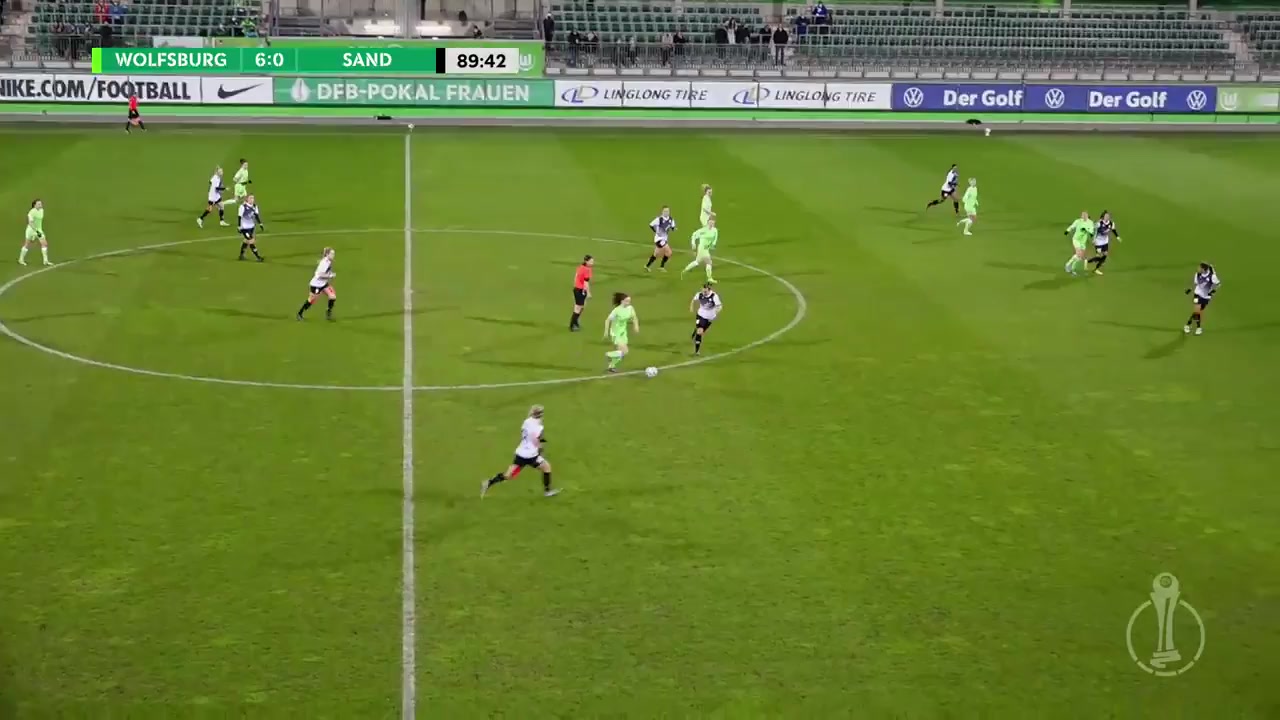 GERWC VfL Wolfsburg (w) Vs SC Sand (w)  Goal in 92 min, Score 7:0