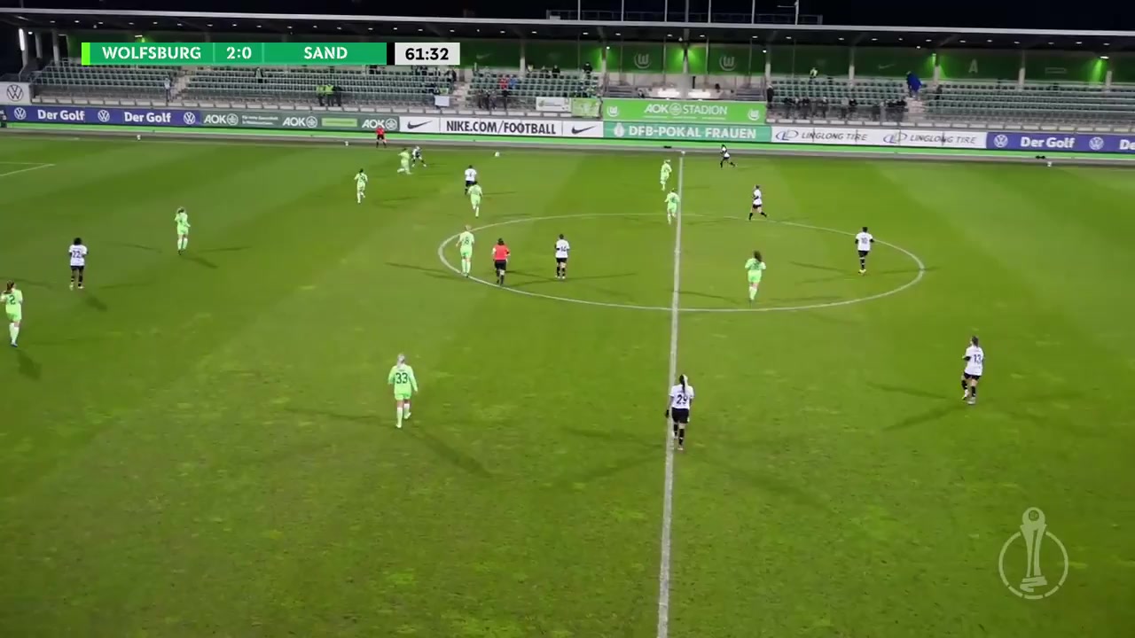 GERWC VfL Wolfsburg (w) Vs SC Sand (w) Smits Goal in 64 min, Score 3:0