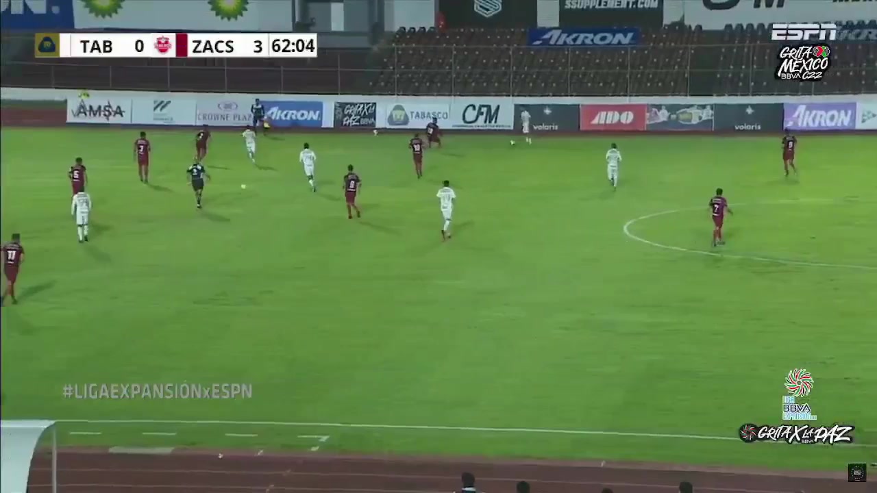 MEX D2 Pumas Tabasco Vs Mineros de Zacatecas Hector Mascorro Goal in 63 min, Score 0:4