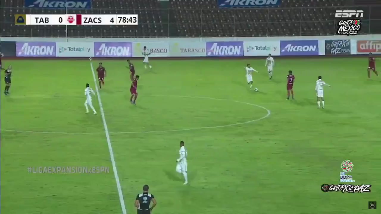 MEX D2 Pumas Tabasco Vs Mineros de Zacatecas Savio Goal in 79 min, Score 0:5