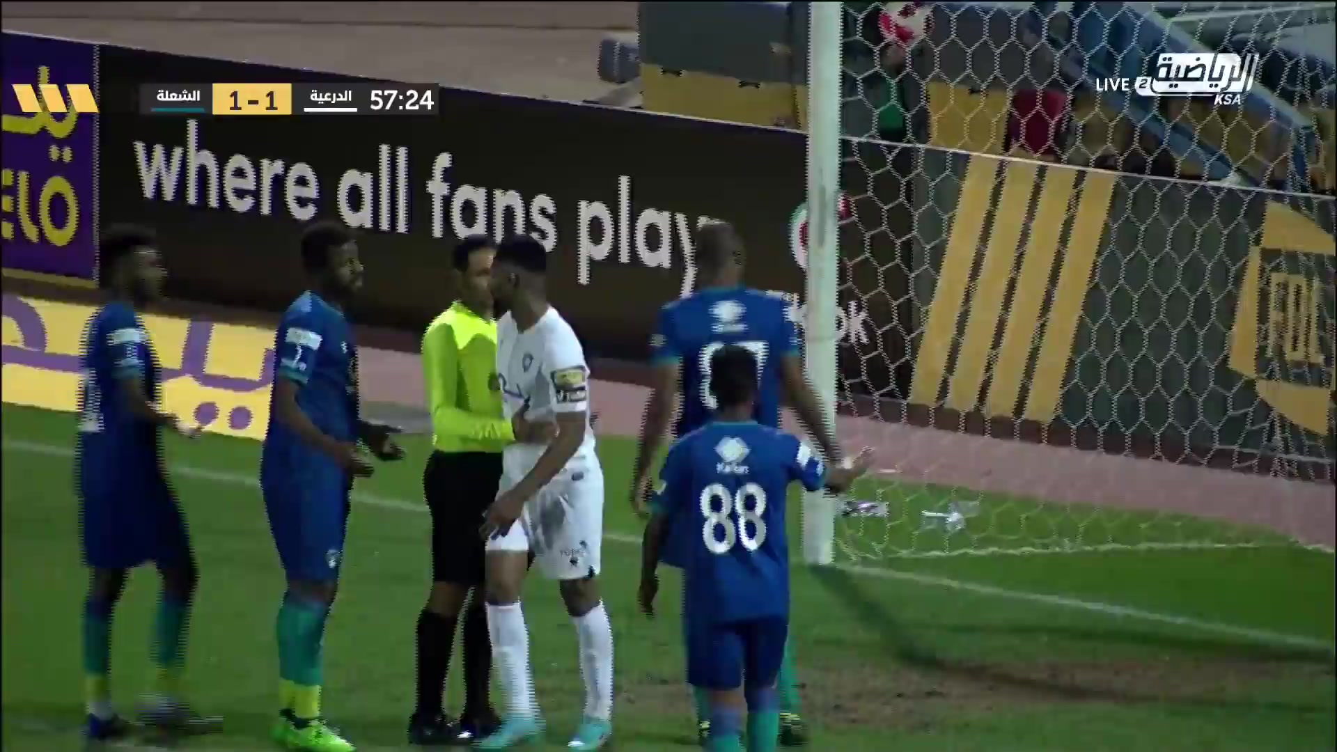 KSA D1 Al-Draih Vs Al-Shoalah Piqueti Goal in 58 min, Score 1:2