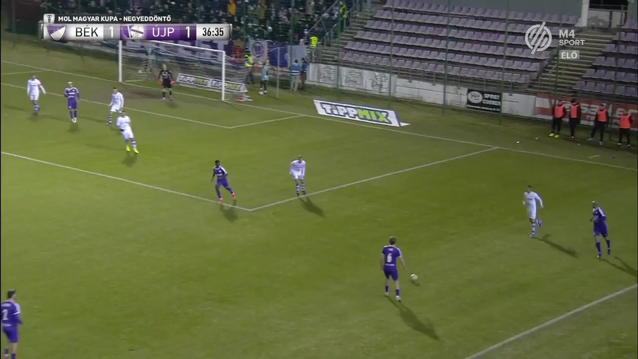 HUN Cup Bekescsaba Vs Ujpesti Abdoulaye Yahaha Goal in 37 min, Score 1:2