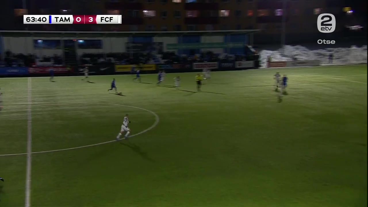EST D1 Tartu JK Maag Tammeka Vs FC Flora Tallinn  Goal in 65 min, Score 0:4