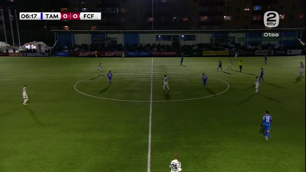 EST D1 Tartu JK Maag Tammeka Vs FC Flora Tallinn Konstantin Vassiljev Goal in 7 min, Score 0:1
