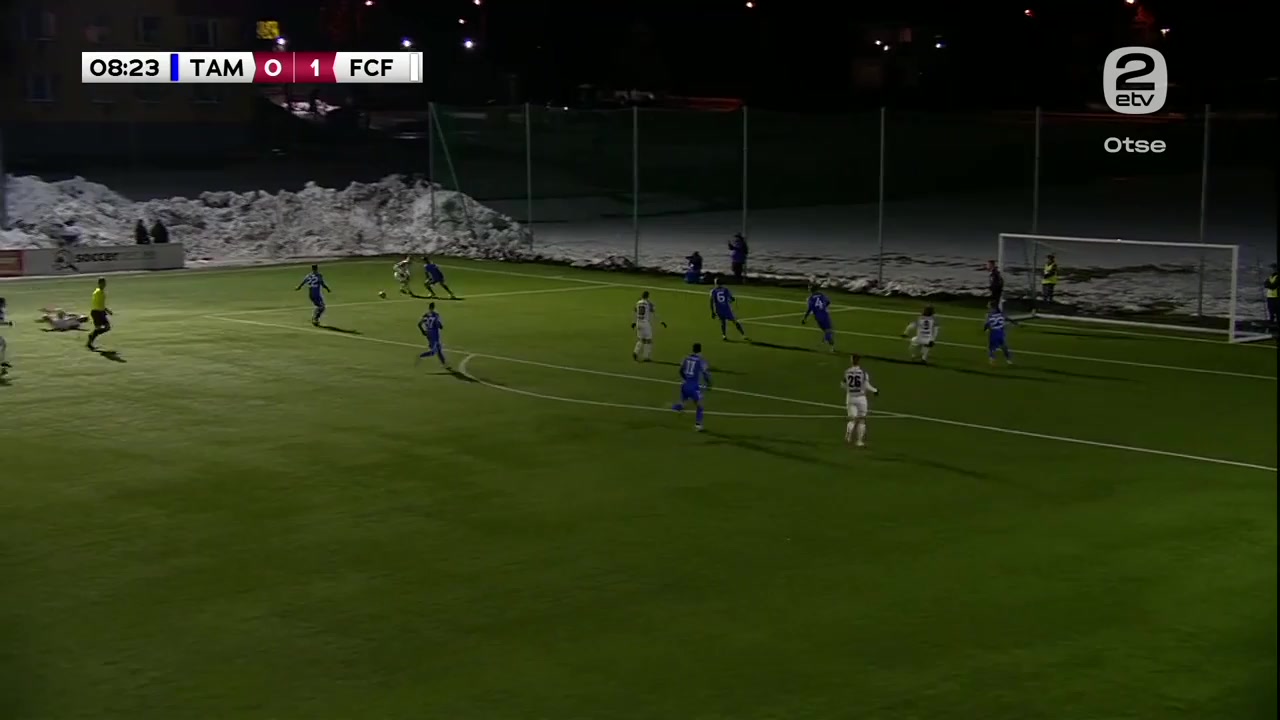 EST D1 Tartu JK Maag Tammeka Vs FC Flora Tallinn Markus Soomets Goal in 9 min, Score 0:2