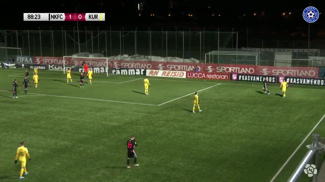 EST D1 Nomme JK Kalju Vs FC Kuressaare  Goal in 90 min, Score 2:0