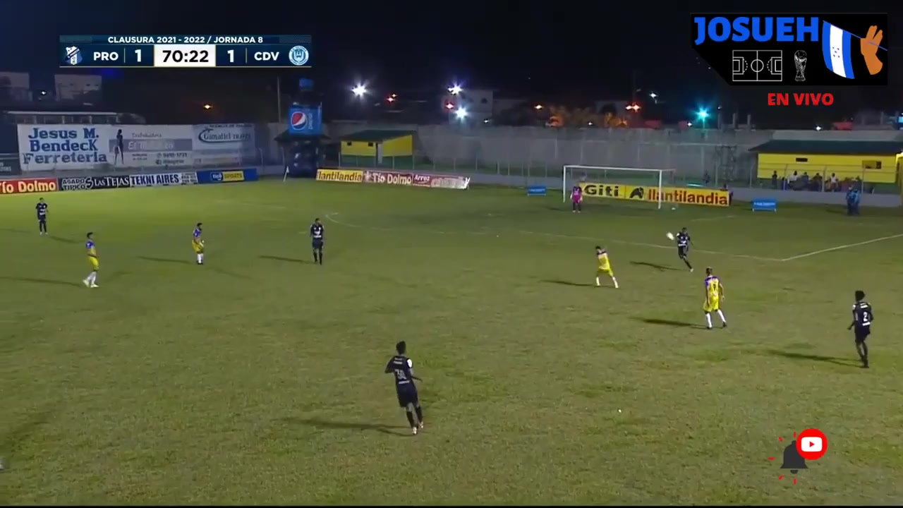 HON D1 Honduras Progreso Vs CD Victoria Erick Andino Goal in 71 min, Score 2:1