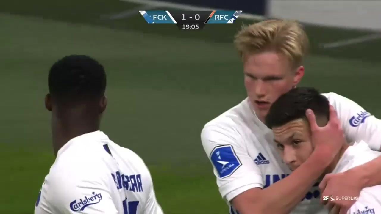 DEN SASL FC Copenhagen Vs Randers FC 19 ทำประตู Roony Bardghji ประตู, ทำคะแนน 1:0