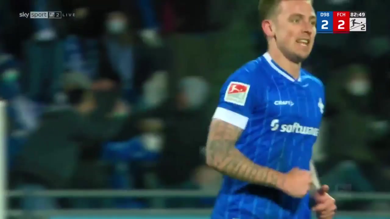 GER D2 Darmstadt Vs Heidenheimer Tim Skarke Goal in 84 min, Score 3:2