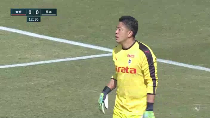 日职乙 大宫松鼠 Vs 熊本深红 12分河田笃秀进球,比分1:0