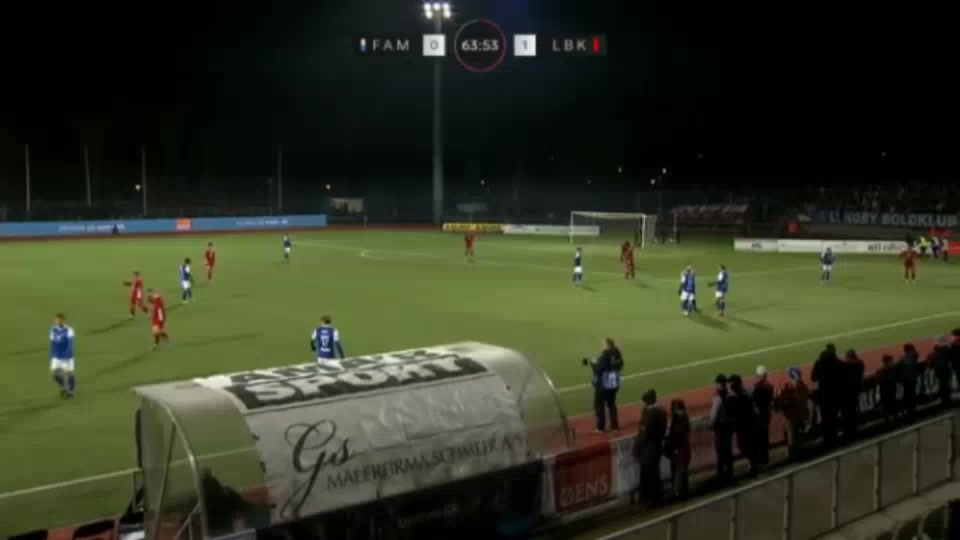 DEN D1 Fremad Amager Vs Lyngby 66 phút Saevar Atli MagnussonVào, ghi bàn 0:2