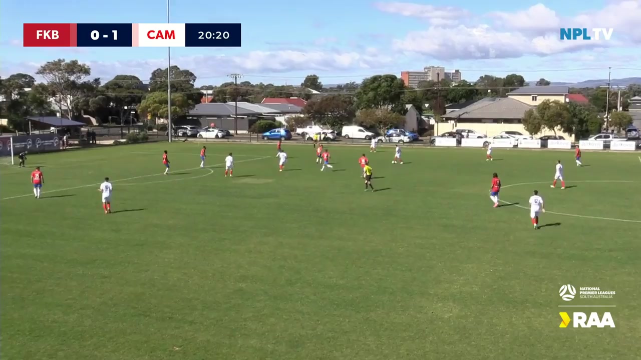 AUS SASL White City Woodville Vs Campbelltown City SC Piscioneri Goal in 21 min, Score 0:2