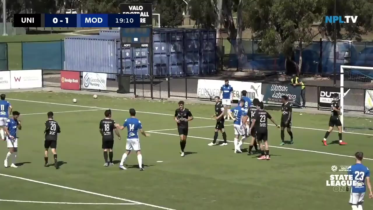 FFSA PL Adelaide University SC Vs Modbury Jets  Goal in 19 min, Score 0:2