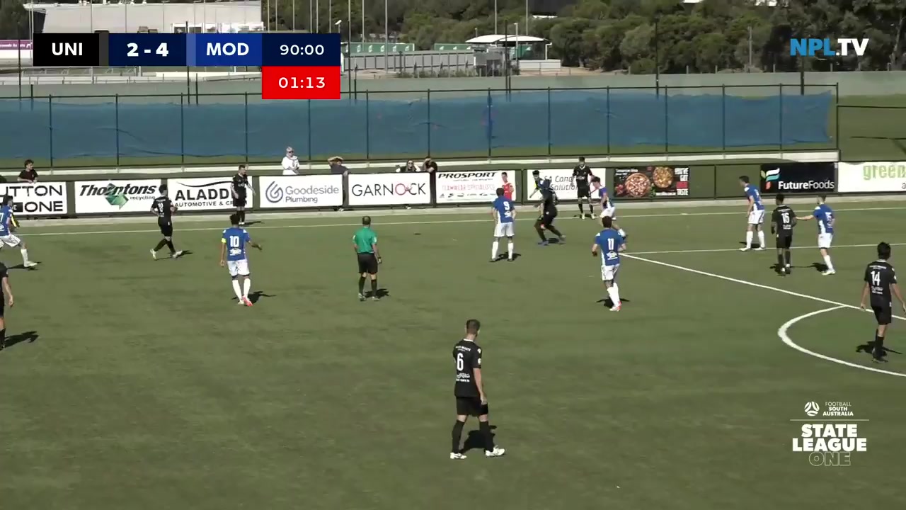 FFSA PL Adelaide University SC Vs Modbury Jets  Goal in 93 min, Score 2:5