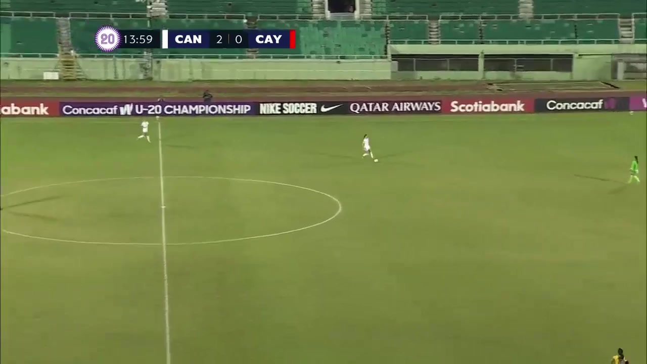 CNCF WU20 Canada (w) U20 Vs Cayman Islands (w) (U20)  Goal in 15 min, Score 3:0